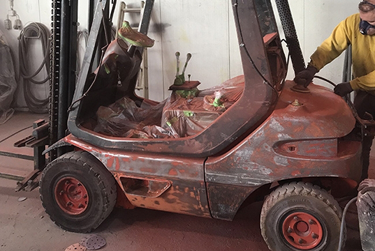 Forklift boyama uygulaması